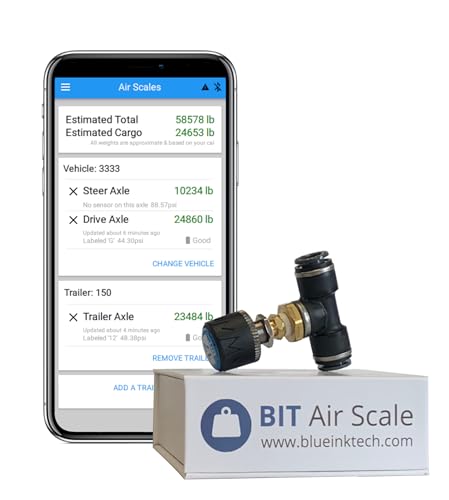 BIT Air Scale 18-Wheeler Set - Bluetooth-Enabled Onboard Load Scale for Dedicated Trucks and Trailers