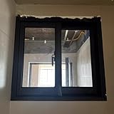 Finestra scorrevole orizzontale in vetro temperato per garage e cantina, ricambio per finestre di ventilazione in alluminio (81 x 81 cm), ideale per bagni e soffitti