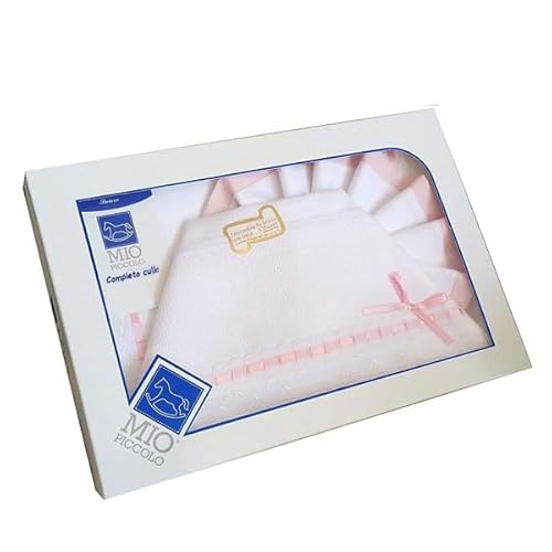 Mio Piccolo Compose' Culla/Carrozzina Tela Aida Da Ricamare Inserto San Gallo Moda Egidio (Rosa)