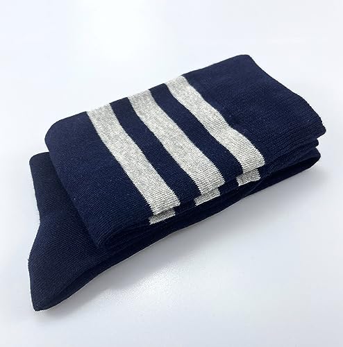 Image of Bestjybt Women Thigh High Socks Cotton Warm Striped Over Knee High Socks | Well-made, Not Sheer, Thick, Leg Warmers, Long Knee High Boot Socks, Comfortable, Thigh-friendly, Stay up, Fit Well