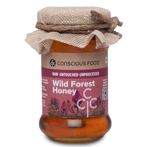 Conscious Food Wild Forest Honey | 200g | 100% Raw, Pure and Natural | Unprocessed & Unpasteurized Honey | Value Pack