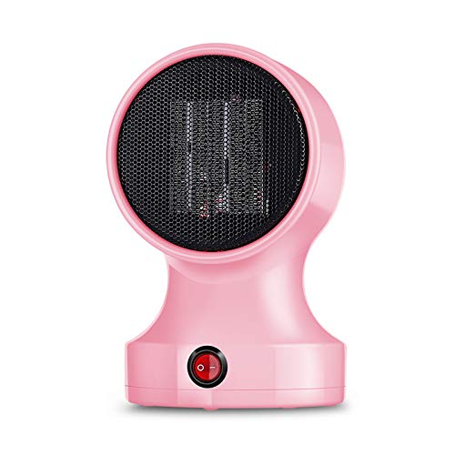Mini Electric Heater Fan, Mini Space Heater Portable Electric Heaters Fan with Adjustable Speed?Overheat and Tip-Over Protection Small Space Heater for Office, Home, Tabletop Under Desk (Pink)
