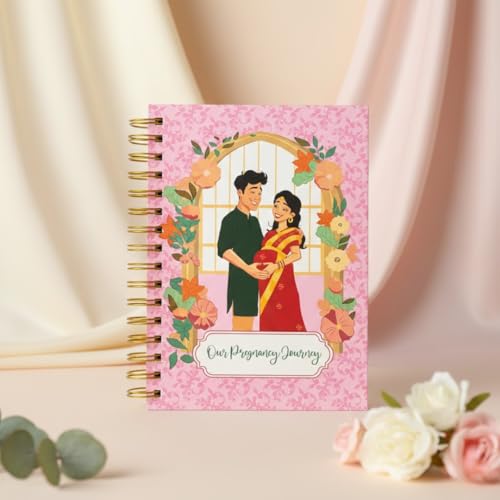 Image of Pregnancy Journal for Pregnant Women - 40-Week Bump Tracker & Memory Book with Stickers | Guided Pregnancy Planner with Prompts, Milestone Pages & Hardcover Keepsake | Gift for Expecting Moms (HF Pink)