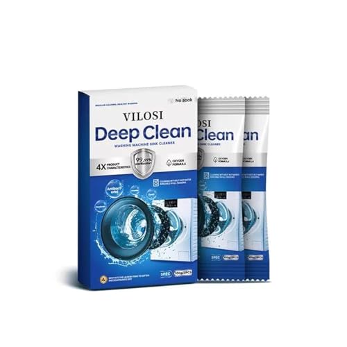 SKY-TOUCH Washing Machine Deep Cleaner Descaler Powder Cleaning Washer Cleaning Remove Odors Sterilize for Clean Inside Drum And Laundry Tub 40 degree warm water is more effective (2pcs in pack)