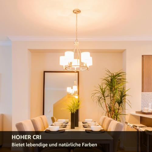 Lepro E14 LED Glühbirne Warmweiss 2700K, 4.2W 470 Lumen C35, 3 Stück – Ansicht 7
