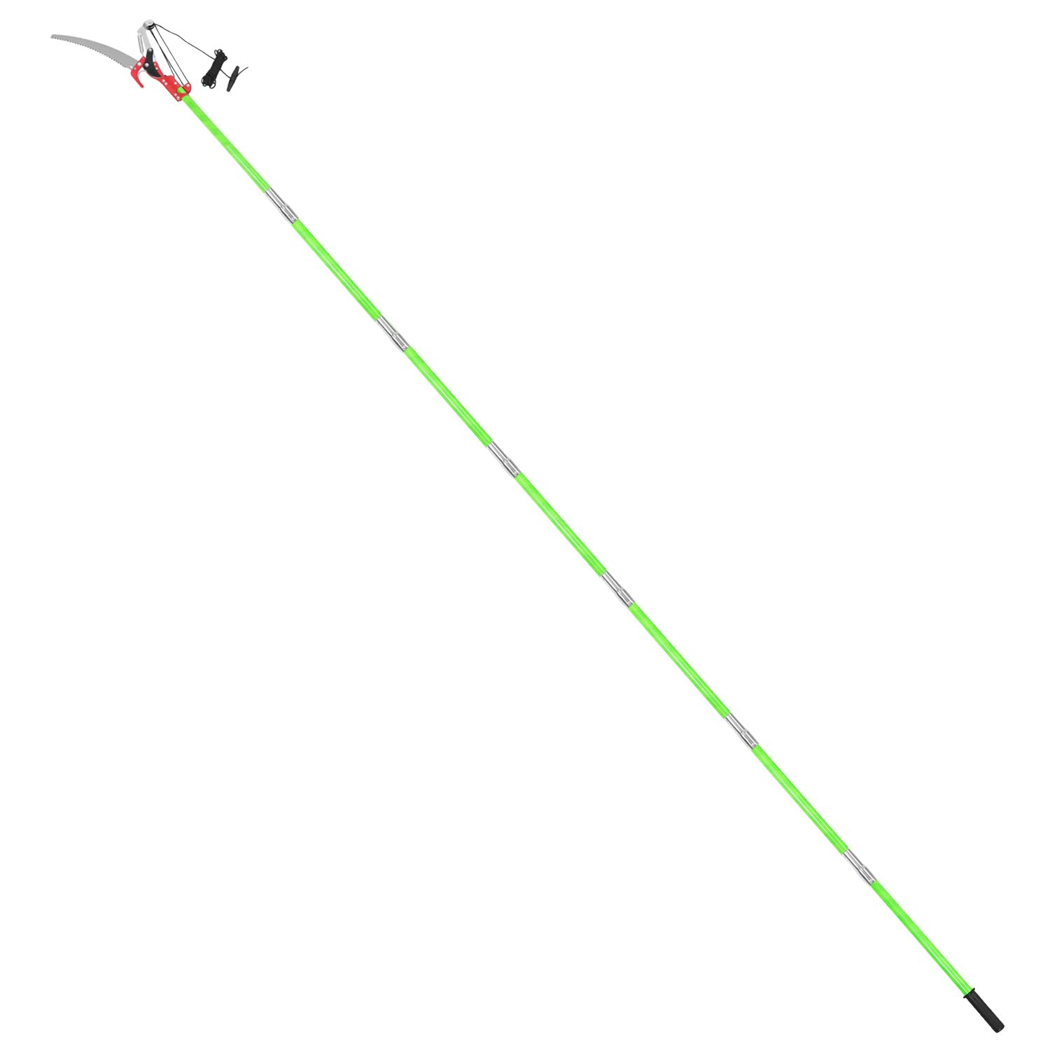 QWORK Svettatoio 8 m Lama acciaio manganese SK5 Aste fibra di vetro Altezza regolabile 1,4-8 m