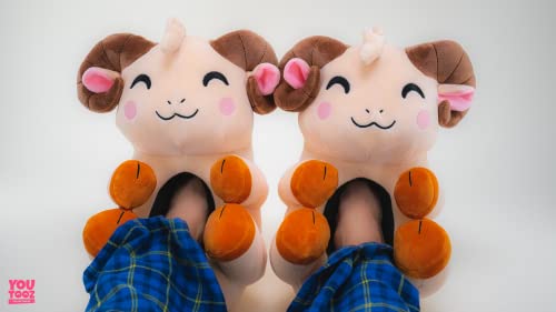 Youtooz Rammie Slippers, Breathable Soft Cute Animal Plush Slippers4