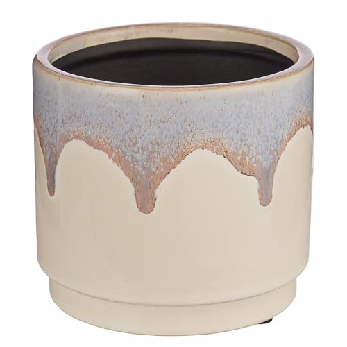 BUTLERS Blumenübertopf Ø14,5cm Painted | Übertopf aus Steingut mit schimmerndem Farbverlauf | Pflanzgefäß für Zimmerpflanzen, Kräuter & Blüten | Dekotopf für Fensterbank & Kommode