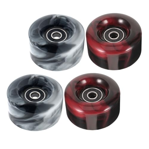 OHPHCALL 4pcs Skating Wheel Replacement Pu Roller Skate Wheels for Boys and Girls Adults Skateboarding Supplies