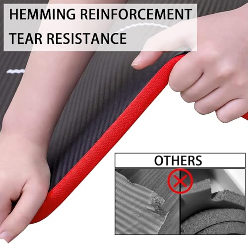 PROIRON Yoga Mat Thick 10/15MM - NBR Yoga Matt Exercise Fitness Foam Large Padded High Density for Pilates, Stretching, Home Gym Workout for Men Women with Free Carry Strap - Image 3