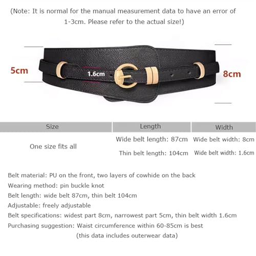 Waist Belt Versatile Waist Decoration Women Genuine Leather Skirt Suit Coat Sweater Wide Belt for Women2