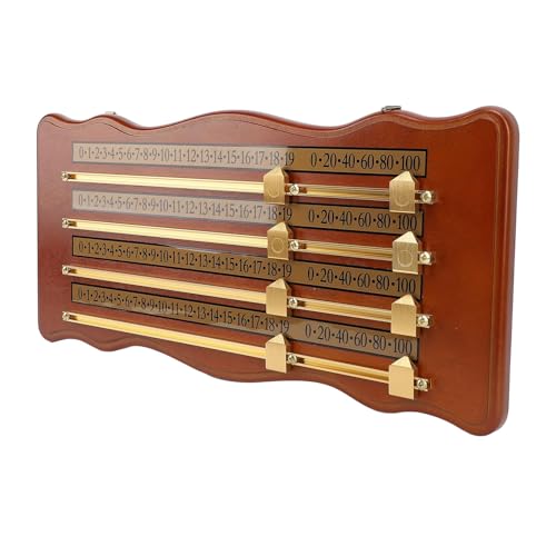Marcador para billar de madera de alta densidad, diseño de 4 pistas miniatura 7