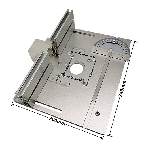 Plaque insertion table toupie scie établi menuiserie guide onglet profil aluminium - 4