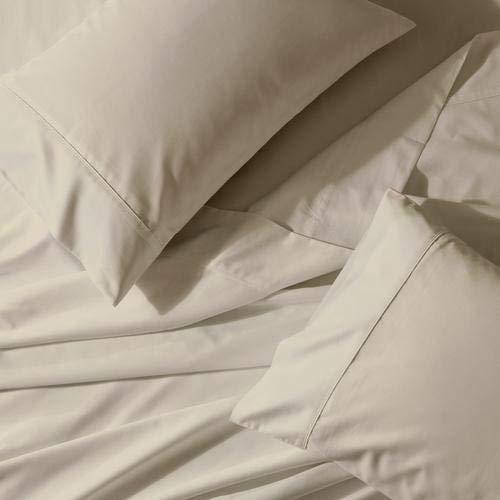 GoLinens Luxury Attached Waterbed Sheet Set 650 Thread Count Solid Sateen Queen Waterbed Size, Linen