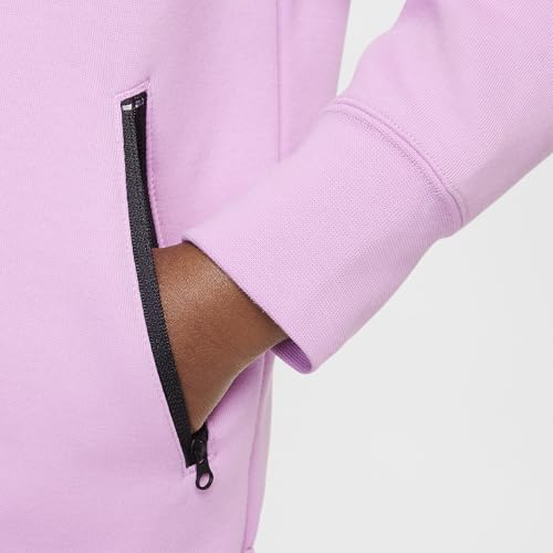 Nike Sportswear Tech Fleece Big Kids' (Girls') Full-Zip Hoodie (FD2979-632, Beyond Pink/Black/Black)4