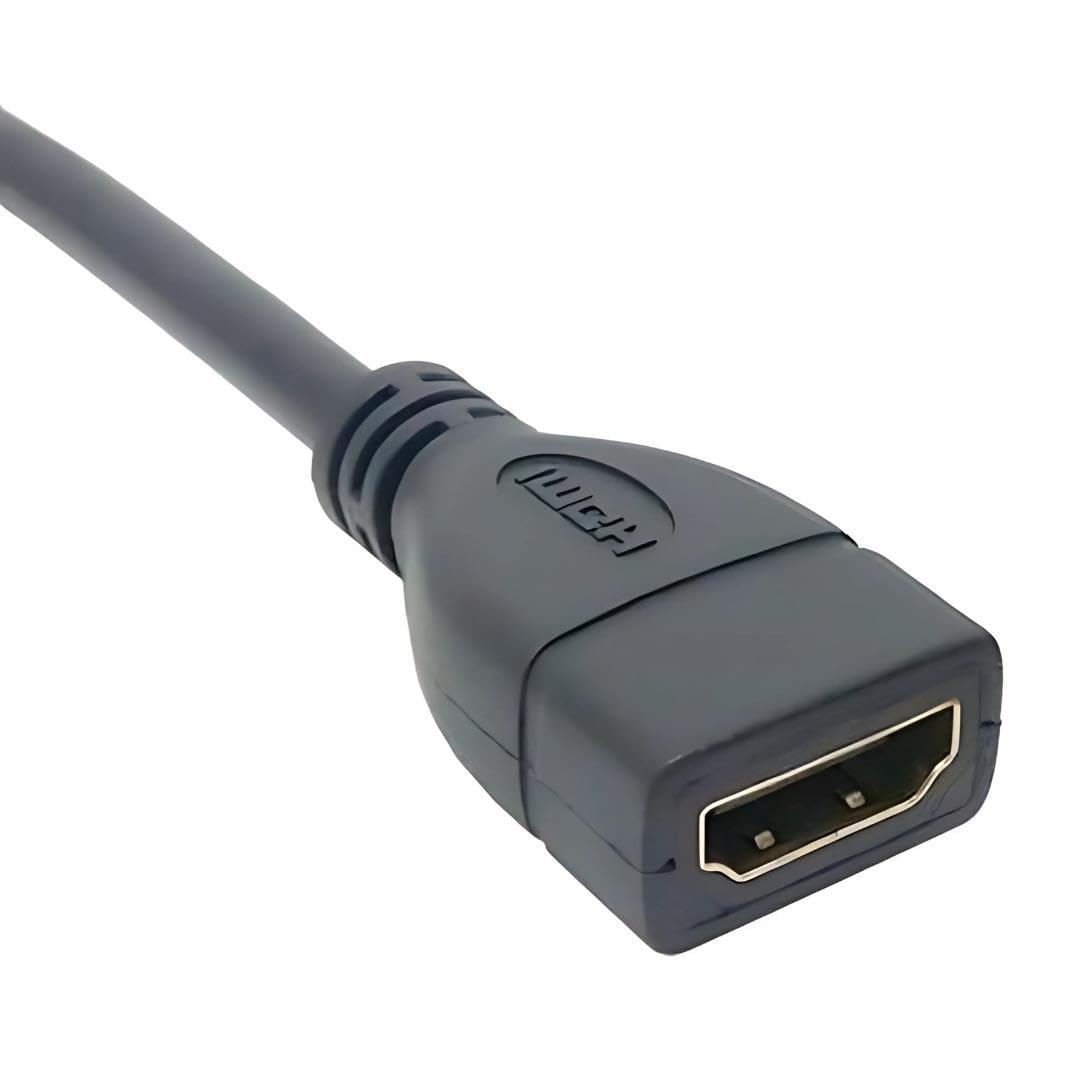 Lunatic 5060 Hdmi Dişi Erkek Uzatma 90 Derece Dirsek Kablosu 15cm