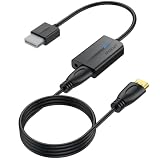 AUTOUTLET Adaptateur Wii HDMI Wii 2 Hdmi 1080P/720P Full HD Converter avec Prise de Sortie Audio Vidéo 3,5 mm et Câble HDMI 1,8 m pour Nintendo Wii Wii U TV Monitor Beamer Television，Noir