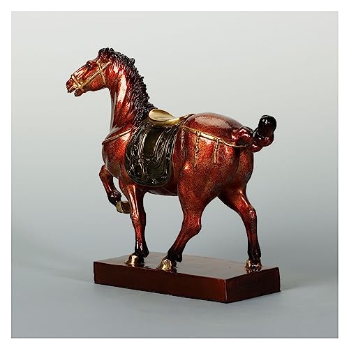 Statue de cheval en cuivre pour valoriser un meuble de salon vide - 3