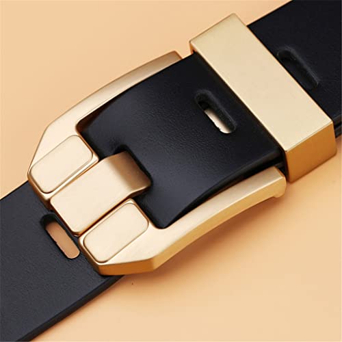 Belt men's leather top layer cowhide men's belt men's casual pin buckle jeans with4