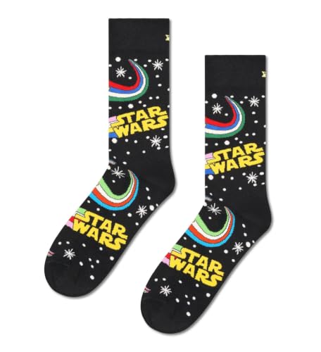 Happy Socks Baumwolle Socken Damen Herren Schwarz 41-46