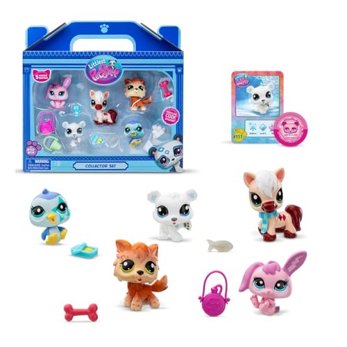 Bandai Littlest Pet Shop Pack De 5 Winter Besties Bf00573 Incluye 5 Mascotas, 7 Accesorios Adorables, 1 Tarjeta De Coleccionista, 1 Código Virtu Bandai Littlest Pet Shop Pack De 5 Winter Besties Bf00573 Incluye 5 Mascotas, 7 Accesorios Adorables, 1 Tarjeta De Coleccionista, 1 Código Virtu