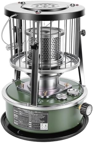 Portable Kerosene Heater, 5.2L Tank 20-25 Hours Heating with Adjustable Height Safety Net, for Camping Garage Home Emergency Indoor Outdoor Use