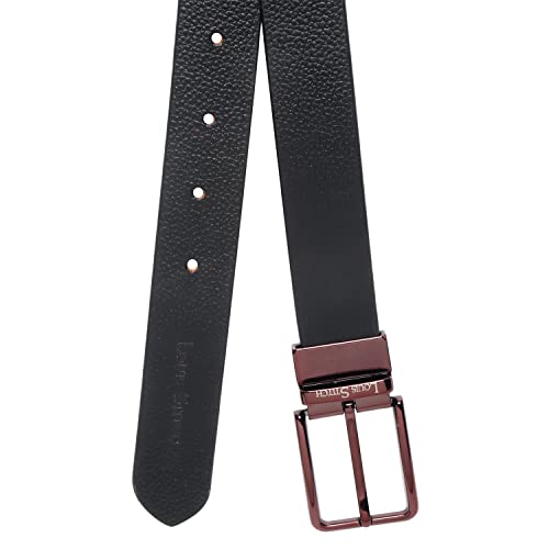 Image of LOUIS STITCH Men's Italian Leather Reversible Belt 1.25 inch (35mm) Handcrafted Formal Waist Band Officewear Men Gents Boys (Brown /Black) (FF-CS-)