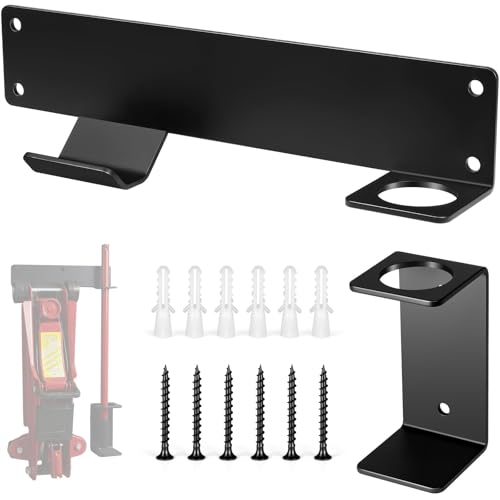 AUTOPICK Jack Holder Wall Mount for Hydraulic Trolley Jack Floor Jack Stand Organizer with Handle Loops for Truck Hydraulic Trolley Jack Holder for Racing Car Trailer Truck Accessories