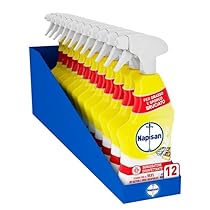 Napisan Spray Sgrassatore Disinfettante al Limone, Confezione da 12 pz da 740 ml di Sgrassatore Disinfettante, Spray da 740 ml