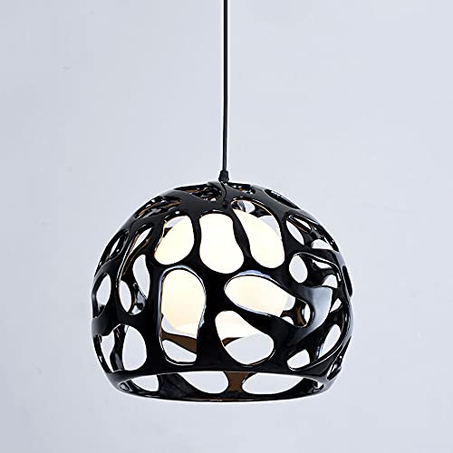 Luminaria para sala de estar nórdica y comedor: lámpara colgante de resina y cristal