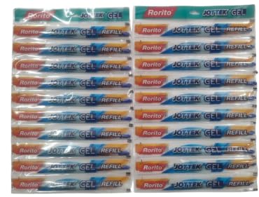 Jottek Gel Pen Refills Black Ink Writing, Jumbo Size, Smooth Writing, 30 Pieces Waterprof Ink Gel Writings Refill.