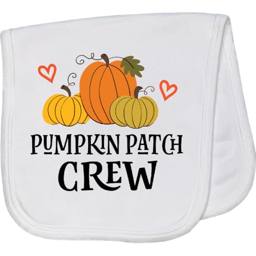 inktastic Halloween Pumpkin Patch Crew Baby Burp Cloth White 45e39