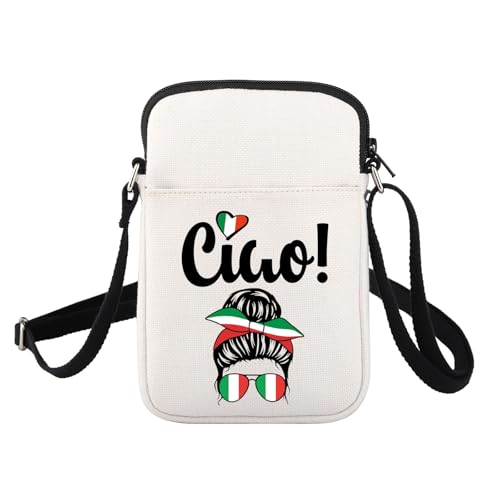 FUSTMW Italy Crossbody Bag Gifts for A Trip to Italy Gifts for Women Italian Wallet Purse with Shoulder Strap Purse