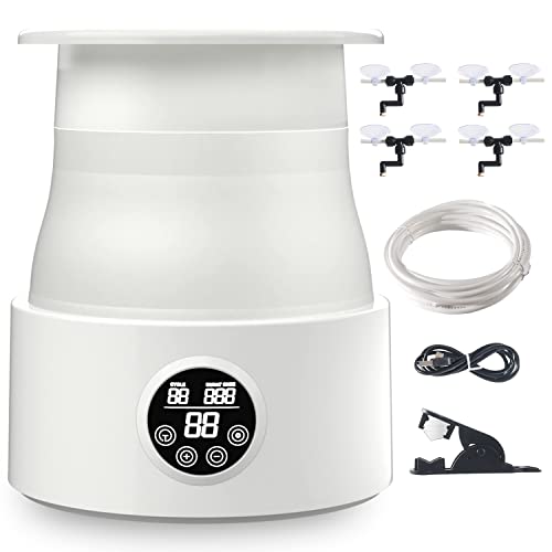 Humidificador reptil automático con temporizador, sistema de nebulización reptil para humidificadores terrarios, tanque plegable de 5 litros, pantalla táctil inteligente (blanco) Cover