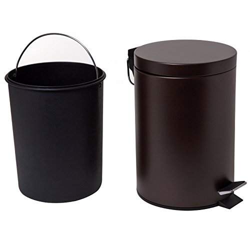 Caneca de basura redonda pequeña 7 litros bronce miniatura 7