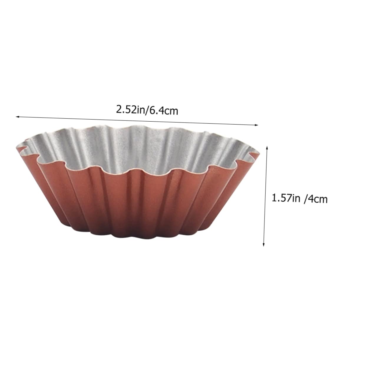 Alipis Piezas Molde Redondo Para Tarta De Huevo Moldes Para Tartas Lavables Suministro Para Hornear Molde Para Hornear Multifunción Molde De Gelatina Pudín Acero De Alto Carbono Brown