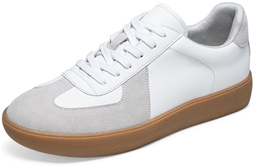 Jousen Mens Casual Dress Shoes Fashion Sneakers for Men Non-Slip (AMY5151 White 10)