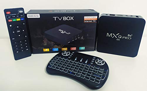 Combo Smart box TV Quad Core + teclado touch