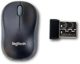Logitech M185 Wireless Mouse, 2.4GHz with USB Mini Receiver, 12-Month Battery Life, 1000 DPI Optical Tracking, Ambidextrous PC/Mac/Laptop - Swift Grey, Pack of 12