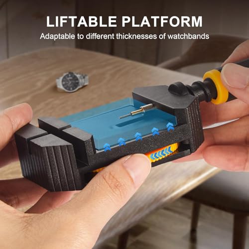 Image of MAKABEE Watch Link Removal Kit, Resizing Tool for Bracelet Adjustment & Replacement, Pin Remover for Sizing Strap, Watch Adjuster, Hammer for Repair, Adjust Band, with User Manual, Punches