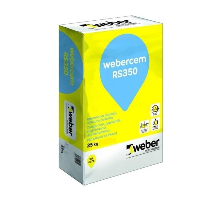 Rasante a finitura civile fine Weber Cem RS350 grigio 25kg