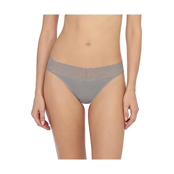 Natori-Womens-Bliss-Perfection-One-Size-Thong Natori Women Bliss Perfection One Size Thong 3-Pack (Blue Indigo/River/Quicksilver, One Size)