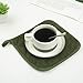100% Cotton Kitchen Everyday Basic Terry Pot Holder Heat Resistant Coaster Potholder for Cooking and Baking Set of 5 Olive Green