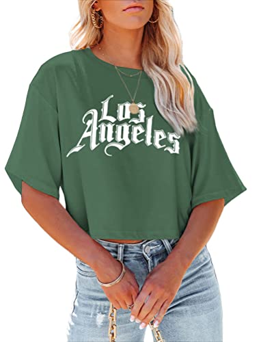 Tomwell T-Shirt Damen Crop Top Kurzarm Sportshirt Sexy Oberteil Bauchfrei...