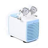 Oilless Diaphragm Vacuum Pump 30L/Min Laboratory Vacuum Pump Oil Free Vacuum Pump Pressure Adjustable Portable for Vacuum Filtration Lab Extraction Distillation Tool (110V)