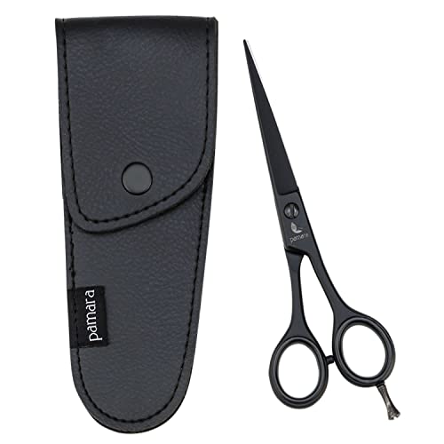 Pamara Haarschere, Friseurschere Profi, Scharfe Haarschneideschere, Haarschere Set mit Etui, Frisur Scheren für Pony, Spitzen, Bart, Profi Schere zum Haare Schneiden für Damen, Herren & Kinder Pamara Haarschere, Friseurschere Profi, Scharfe Haarschneideschere, Haarschere Set mit Etui, Frisur Scheren für Pony, Spitzen, Bart, Profi Schere zum Haare Schneiden für Damen, Herren & Kinder