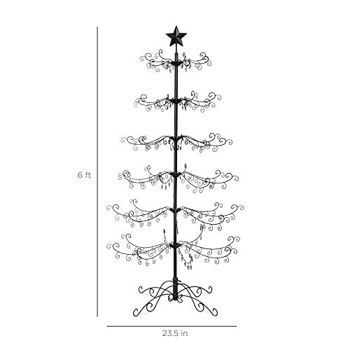 Best Choice Products SKY5362 6Ft Wrought Iron Ornament Display Christmas Tree W/Easy Assembly And Stand thumb #6