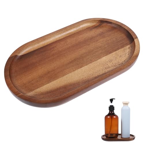Wooden Serving Tray - Mini Wood Platters Small Round Tray fo
