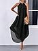 Verdusa Women's Fall Formal Wedding Guest Dress Halter Flowy Sleeveless Asymmetrical Boho Maxi Dress Black Large