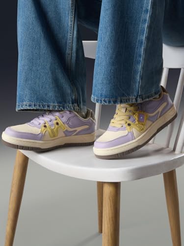 Image of The Souled Store Urban Blaze: Women and Girls Colorblocked Lace Up Low Top Stylish Sneakers with Flexibility & Comfort